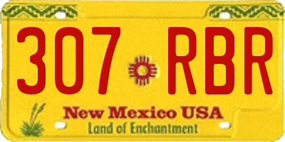 NM license plate 307RBR