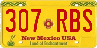 NM license plate 307RBS