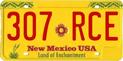 NM license plate 307RCE
