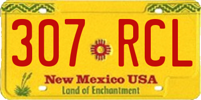 NM license plate 307RCL