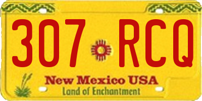 NM license plate 307RCQ