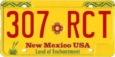 NM license plate 307RCT