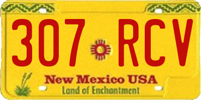 NM license plate 307RCV