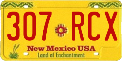 NM license plate 307RCX