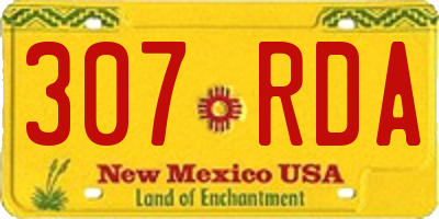 NM license plate 307RDA