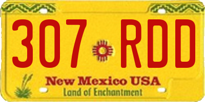 NM license plate 307RDD