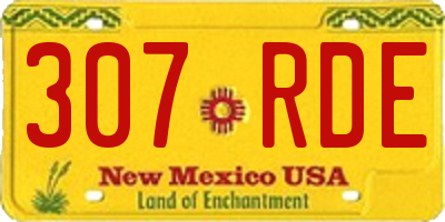 NM license plate 307RDE