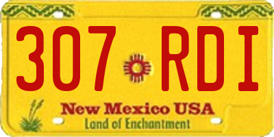NM license plate 307RDI