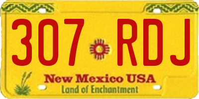 NM license plate 307RDJ