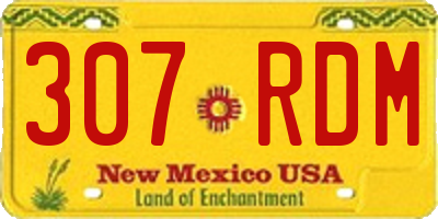 NM license plate 307RDM