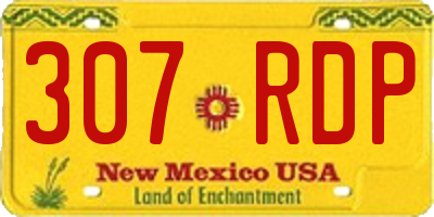NM license plate 307RDP