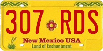 NM license plate 307RDS