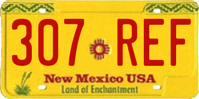 NM license plate 307REF