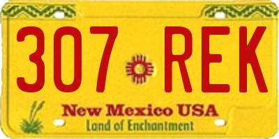 NM license plate 307REK