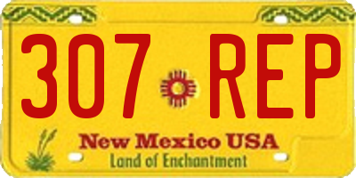 NM license plate 307REP
