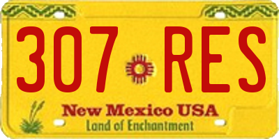 NM license plate 307RES