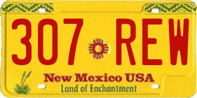 NM license plate 307REW