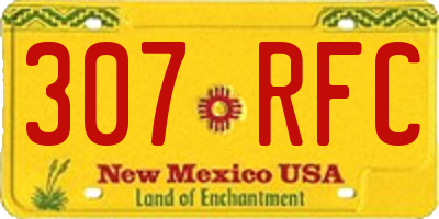 NM license plate 307RFC
