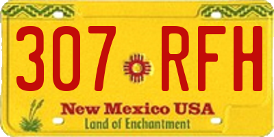 NM license plate 307RFH