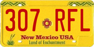 NM license plate 307RFL