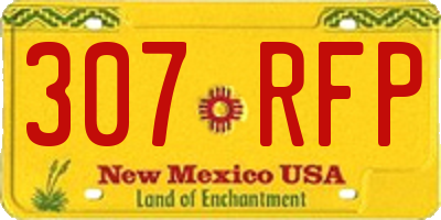NM license plate 307RFP