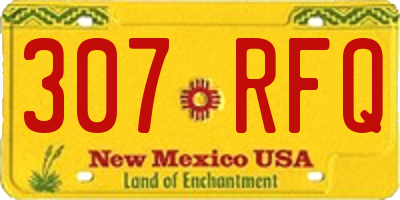NM license plate 307RFQ