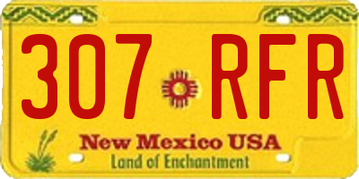 NM license plate 307RFR