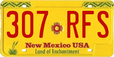 NM license plate 307RFS