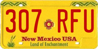 NM license plate 307RFU