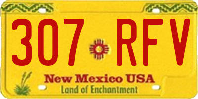 NM license plate 307RFV