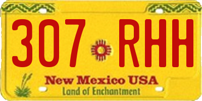 NM license plate 307RHH