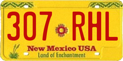 NM license plate 307RHL