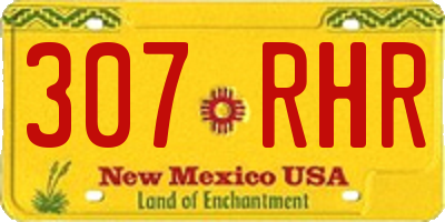 NM license plate 307RHR