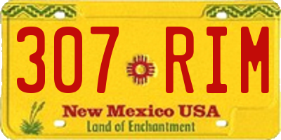 NM license plate 307RIM