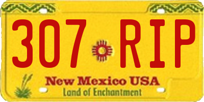 NM license plate 307RIP