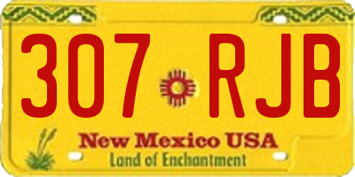 NM license plate 307RJB