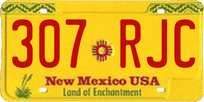 NM license plate 307RJC