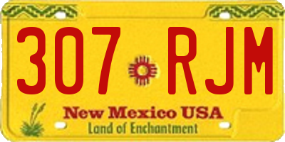 NM license plate 307RJM