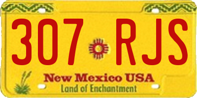 NM license plate 307RJS