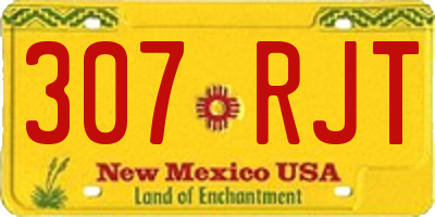 NM license plate 307RJT
