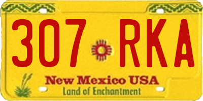 NM license plate 307RKA