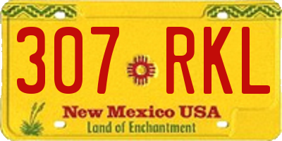 NM license plate 307RKL