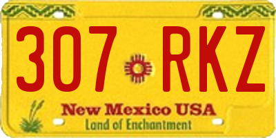 NM license plate 307RKZ