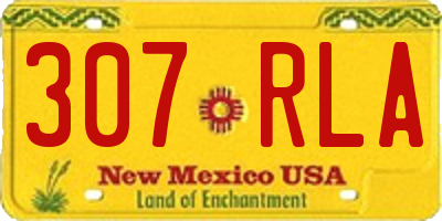 NM license plate 307RLA