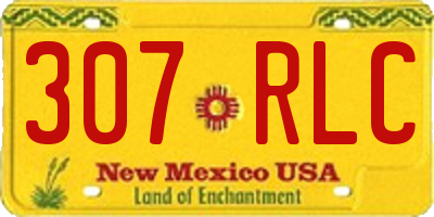 NM license plate 307RLC