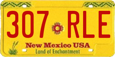 NM license plate 307RLE