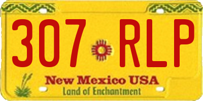 NM license plate 307RLP