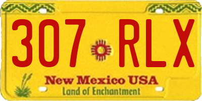 NM license plate 307RLX