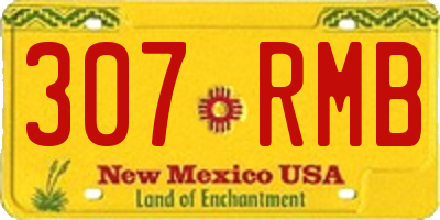 NM license plate 307RMB