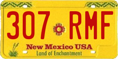NM license plate 307RMF